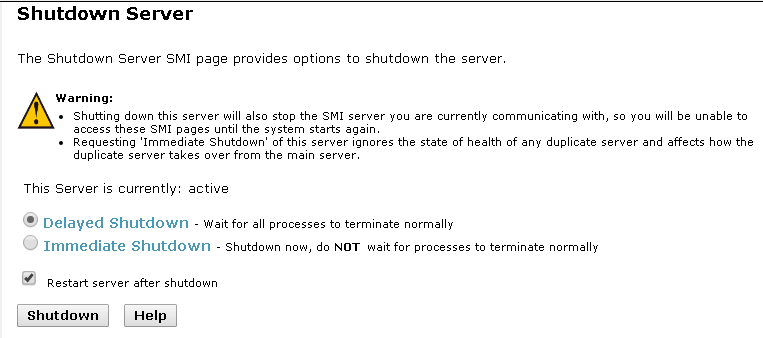 Avaya CM  Shutdown Server