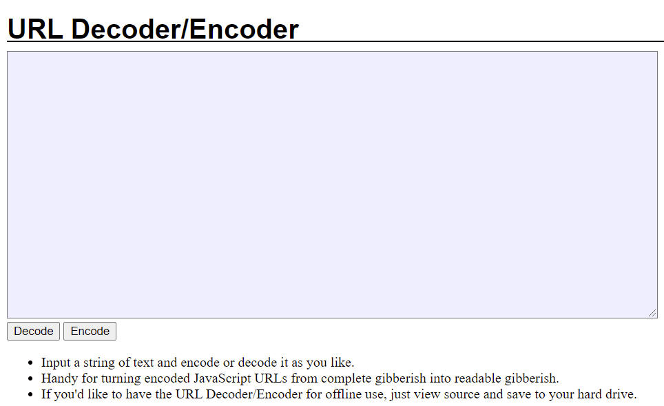 URL Encoder/Decoder