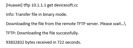 tftp tftp-server {get / put} source-filename [destination-filename]