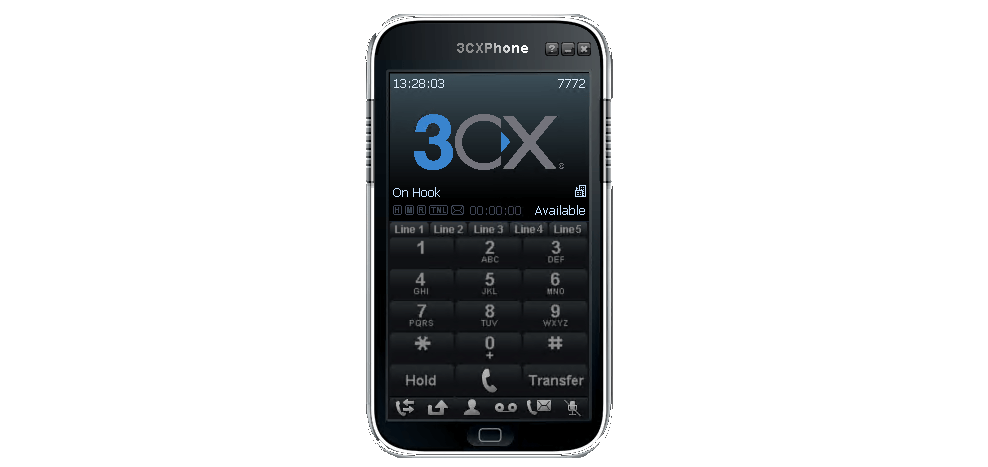 3CX Phone зарегистрирован на Asterisk