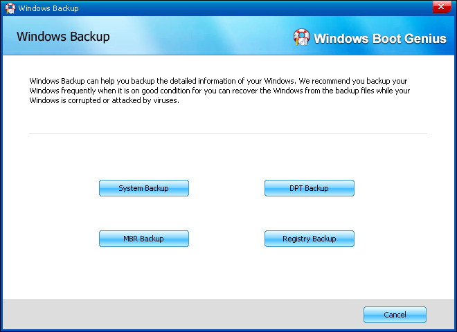 Windows backup  restore