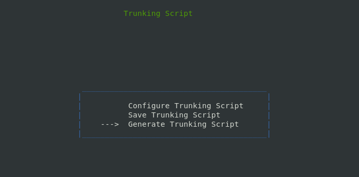 Generate Trunking Script