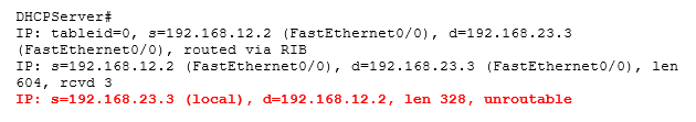 IP-адрес назначения 192.168.12.2 не является маршрутизируемым
