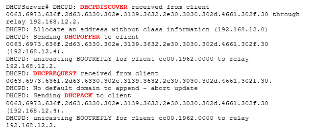 клиент получает IP-адрес через DHCP