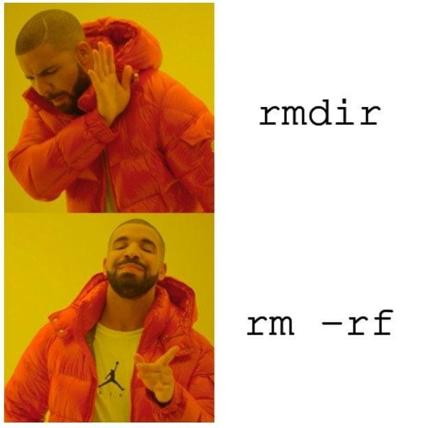 r/ProgrammerHumor - alias rmdir=‘rm -rf’ r/ProgrammerHumor - alias rmdir=‘rm -rf’